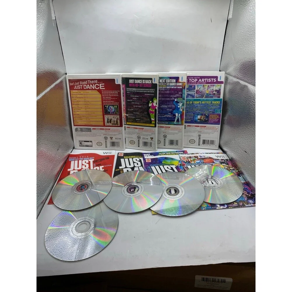 Just Dance Lot Nintendo Wii JD 1,2,3, 14 15 Tested Authentic Complete five game